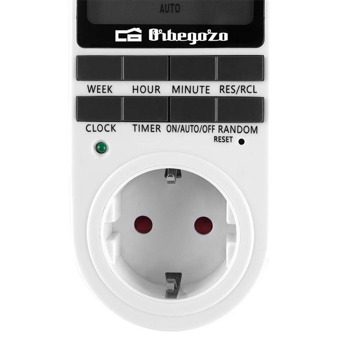 Orbegozo PG 25 Programador de enchufe 3680W Potencia máxima